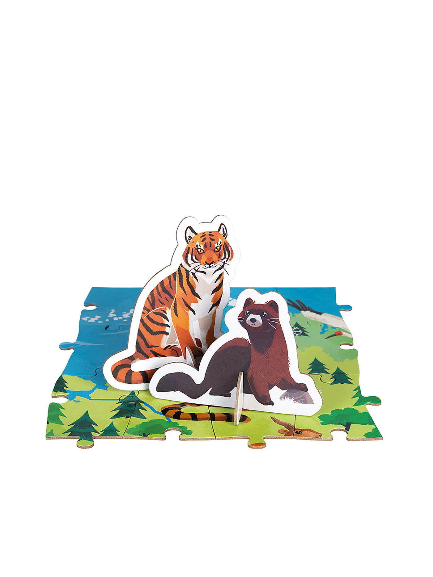 JANOD | Puzzle im Koffer - Gefährdete Tiere 200 Teile | 